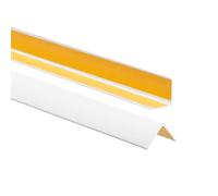 ProfiPVC Cornière PVC 25x25mm, 200cm - Baguette d’angle de protection, profilé d'angle caoutchouc autoadhésif - Protection d'angles et rebords, flexible, facile à installer, Blanc