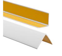 ProfiPVC Cornière PVC autoadhésive protection 50x50mm 130cm Gris clair | Baguette d'angle de protection souple, profilé flexible, bordure, plinthe, revêtement plastique et rebords, pose facile
