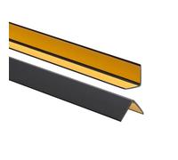 ProfiPVC Cornière PVC autoadhésive protection d'angle 25x25mm 200cm Noir