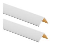 ProfiPVC Lot de 2 Cornière PVC 25x25mm, 100cm - Baguette d’angle de protection, profilé d'angle caoutchouc autoadhésif - Protection d'angles et rebords, flexible, facile à installer, Gris Clair