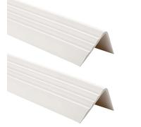ProfiPVC Lot de 2 Cornière PVC 50x40mm, 165cm - Baguette d’angle de protection, profilé d'angle caoutchouc autoadhésif - Protection d'angles et rebords, flexible, facile à installer, Blanc