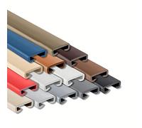 ProfiPVC Main courante PVC souple pour escalier rampe 40x8mm 1m Rouge | Gaine de protection pour garde-corps, revêtement flexible, profilé en plastique, intérieur et extérieur, pose sans perçage