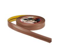 ProfiPVC Plinthe souple autoadhésive en PVC finition 18x18mm 5m Brun | Baguette autocollante, bande d'étanchéité pour cuisine, salle de bain, évier, baignoire, plan de travail et finition murale