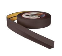 ProfiPVC Plinthe souple autoadhésive PVC finition 30x30mm 5m Brun foncé | Baguette autocollante, bande d'étanchéité pour cuisine, salle de bain, évier, baignoire, plan de travail et finition murale