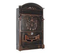 Profirst Boîte aux Lettres Mail PM 700 Antique Serrure à Cylindre 2 clés lxh 26x41cm Boîte aux Lettres Murale Porte-étiquette Fenêtre Transparente Matériel de Fixation