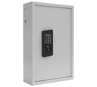 Profirst Nestro 100 Armoire à clés en acier Serrure électronique Ouverture de secours mécanique Barre à crochets réglable 100 porte-clés gratuits, matériel de fixation inclus