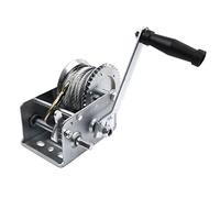 PROFLine Treuil manuel robuste de 1 134 kg pour bateau, remorque à cliquet bidirectionnel, manivelle manuelle avec fil d'acier de 10 m pour remorquage de camion et VTT