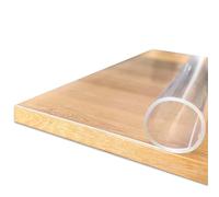 Profolio Film de Protection pour Table rectangulaire et Transparent avec Bord en V biseauté - Nappe Transparente et Brillante de 2 mm pour Votre Table - 190 x 90 cm - Taille au Choix