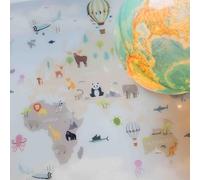 Profolio Sous-main pour enfant - Antidérapant & Lavable - Tapis de table avec motif carte du monde pour jouer & dessiner - Convient comme sous-main de bricolage & protection de table - Dimensions 90 x