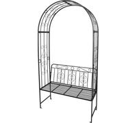 ProGarden Banc de jardin avec arc de roses 121 cm Anthracite