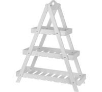 ProGarden Étagère triangulaire 3 étages MDF blanc
