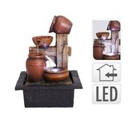 PROGARDEN Fontaine d'ambiance avec éclairage LED 4 amphores KO-795202250amf4