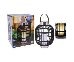 ProGarden Lanterne solaire à LED avec bougie Noir 35 cm