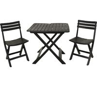 PROGARDEN Meubles de jardin KOMODO set de 3 pièces anthracite KO-042981530