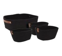PROGARDEN Set de 4 paniers noir KO-HZ1965430