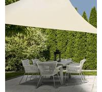 ProGarden Toile d'ombrage 3,6x3,6x3,6 m crème triangulaire, toile d'ombrage,,, voile d'ombrage 447573