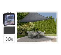 ProGarden Toile d'ombrage 3x3 m Gris foncé Carré