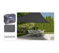 ProGarden Voile d'ombrage triangulaire gris foncé 3,6x3,6x3,6 m