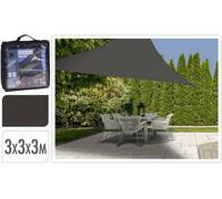 ProGarden Voile d'ombrage 3x3x3 m Gris foncé Triangulaire