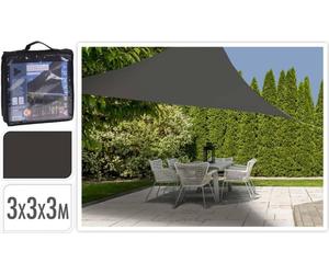 ProGarden Voile d'ombrage 3x3x3 m Gris foncé Triangulaire