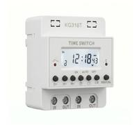 Programmable pour interrupteur horaire 220 V, 220 V, minuterie numérique, 60 A, programmable électronique avec fonctions hebdomadaires et horaires pour appareils électriques domotique Blanc