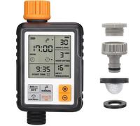 Programmateur d'arrosage automatique étanche pour goutte-à-goutte - Minuteur multifonctions (orange)