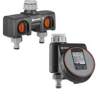 Gardena Kit programmateur Flex 1890 + Sélecteur 2 circuits 8193 – Arrosage de jardin, Garantie 2 ans