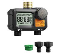 Programmateur d'arrosage - Ordinateur d'arrosage de jardin - 2 zones - IP55 - Mode automatique et manuel