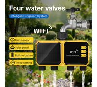 Programmateur d'irrigation solaire intelligent WiFi pour jardin, 1/2/4 sorties, contrôle indépendant, système d'irrigation automatique IPX6 2 Outlet with WiFi