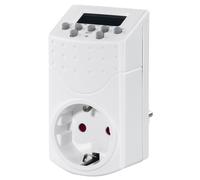 HAMA | Minuterie numérique hebdomadaire (Prise programmable, Interrupteur Marche/arrêt Automatique, économie d'énergie, Nombre de possibilités d'allumage/arrêt par Jour: 20) Blanc