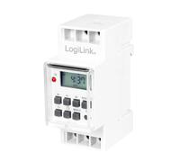 Programmateur électrique LogiLink ET0010 journalier/hebdomadaire 220-240V 16A écran numérique blanc avec batterie NiMH