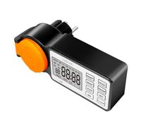Programmateur électrique LogiLink ET0016 journalier/hebdomadaire 230V 50Hz 3600W écran numérique noir orange