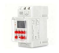 Programmateur Électrique pour Chauffe Eau et Piscine, Minuterie Numérique 30A avec Affichage LCD, 1s-168h Programmable, 20 Cycles Marche/Arrêt, Montage Rail DIN 35mm