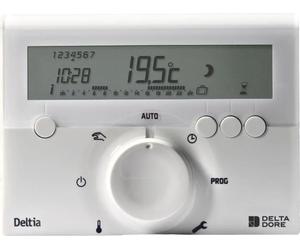 Programmateur Filaire DELTA DORE Deltia 8.00, Pour Chaudière Pompe à Chaleur Radiateurs Électriques, Réglage Base de Temps 15/30/45 Minutes