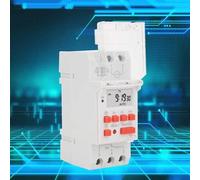 Programmateur horaire LCD 35 mm pour rail DIN, 16 programmes par jour, adapté à un usage domestique, programmable 24 h/24, 7 j/7