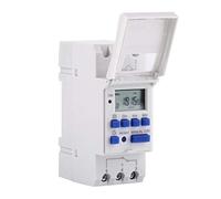 Programmateur Horaire Rail DIN 220V Interrupteur Minuterie | Minuterie numérique hebdomadaire programmable, LCD écran temps réel