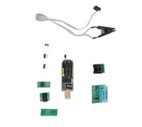 Programmateur USB CH341A, adapté aux puces FLASH des séries 24 et 25, avec clip de test SOP8 + adaptateur 1,8 V + module de conversion SOP8 à DIP8