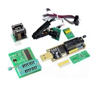 Programmateur USB CH341A avec clip, 1 adaptateur 8 V et adaptateur pour puces de mémoire flash série 24/25, prend en charge la mise à jour et la programmation du circuit