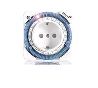 Programme horaire plug blanc, 24 heures - horloge de commutation prise analogique 26 safety-plus