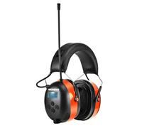 PROHEAR 033A Casque Anti Bruit Radio, DAB+/FM Radio et Bluetooth sans fil, Protection Auditive Electronique Rechargeable, SNR 31dB/NRR 25dB, Pdéal Pour Chantier, Atelier, Jardin et Tonte, Orange Gel