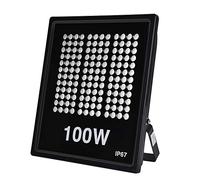 Projecteur 100W, lumière d'atelier blanc chaud 3000k, applique murale 8000lumen super brillante pour jardin, garage, espace