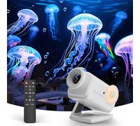 Projecteur 3D Aurores Boréales PRANITE, 60 thèmes HD Galaxie avec Haut-Parleur Bluetooth, télécommande, minuterie et veilleuse pour Chambre, fêtes, Enfants, Adultes, Cadeaux d'anniversaire et de Noël