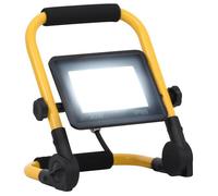 Projecteur à LED avec poignée - vidaXL - 30 W - Blanc froid - 2100 lm - 6000 K - 21x16x26 cm - Angle de vue 120°