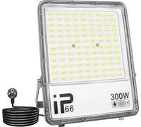 Projecteur à LED, étanche IP66, éclairage écoénergétique, 1x300W, prise EU, blanc naturel (3500-5500K)