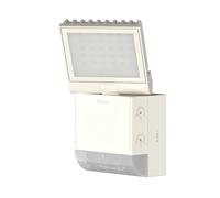 Theben 1020800 theLeda S8-100 WH Projecteur LED I Détecteur de mouvement intégré I blanc I 8,5 W I Montage mural I Couleur de lumière 4000 K I Angle de détection 180° I Portée 10 m I Orientable