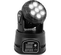Projecteur à tête mobile, 7x12W, autonome, compatible DMX, LED Wash 7x12W, fiche EU