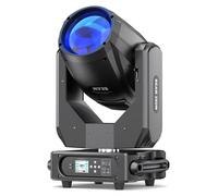 Projecteur à tête mobile avec effet faisceau - Projecteur de scène DMX - 350 W - Prisme à 2 effets - 14 couleurs - 14 gobos - 1 unité, prise secteur EU
