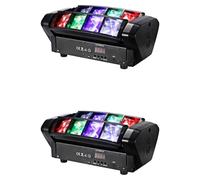 Projecteur à tête mobile DJ, 8 x 5 W RGBW, options depolyvalentes, prise UE