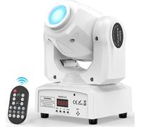 Projecteur à tête mobile LED - 60 W - DMX512 9/11 canaux - 7 couleurs + blanc - 7 gobos + blanc - Auto/Son/Maître-Esclave - Blanc chaud