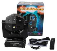 Projecteur à tête mobile, LED RGBW,DMX, scanner de faisceaux 16×3 W, prise européenne